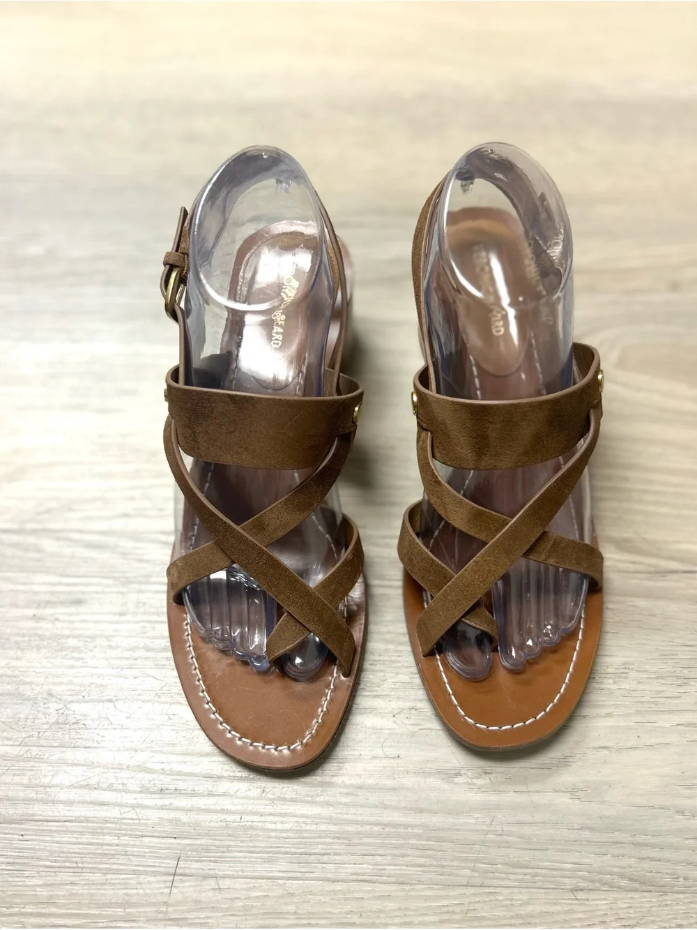 Veronica Beard Sandals Elodie Slingback Brown Leather Strappy Womens Sz 8.5M - Picture 7 of 14